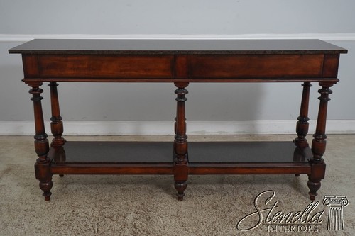 62421EC: HENREDON Acquisitions Marble Top Console Table Server - Picture 17 of 18