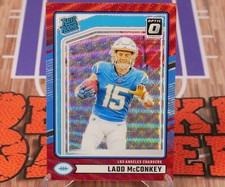 Ladd McConkey Red Wave - 2024 Panini Donruss Football Rookie Card #328