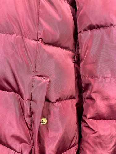 U.S. Polo ASSN Burgundy Long Puffer Zip Button Hooded Women's Coat Jacket Sz 38 - Picture 9 of 21