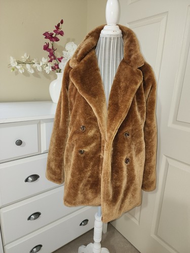 light brown faux fur jacket