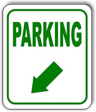PARKING DIRECTIONAL GREEN 8 Arrow Variations Metal Aluminum composite sign