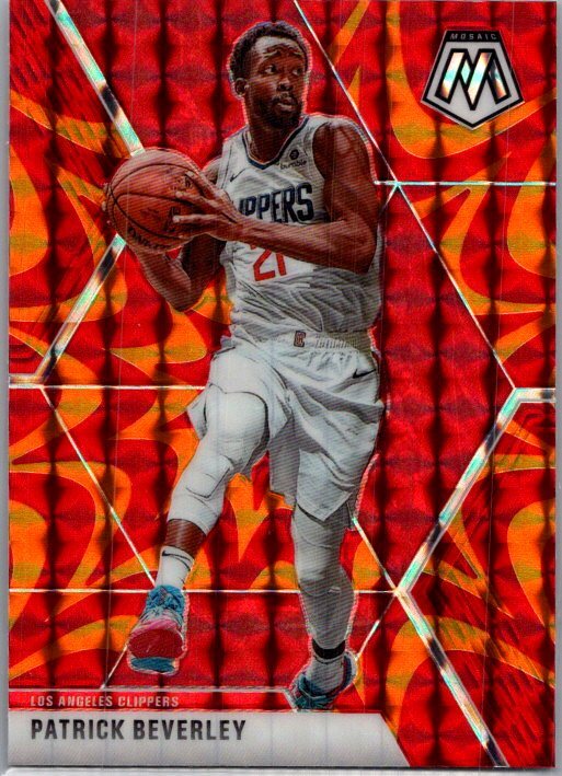 2019-20 Panini Mosaic #88 Patrick Beverley Reactive Orange