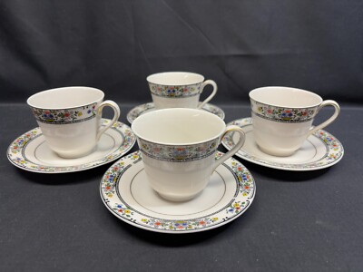 Royal Doulton ''TAVISTOCK'' England ~ TC1112 ~ Set of 4 ~ Cups & Saucers ~ 2 7/8''
