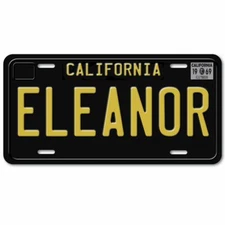 ELEANOR Steve McQueen's 1968 Mustang Replica Prop License Plate Tag UV