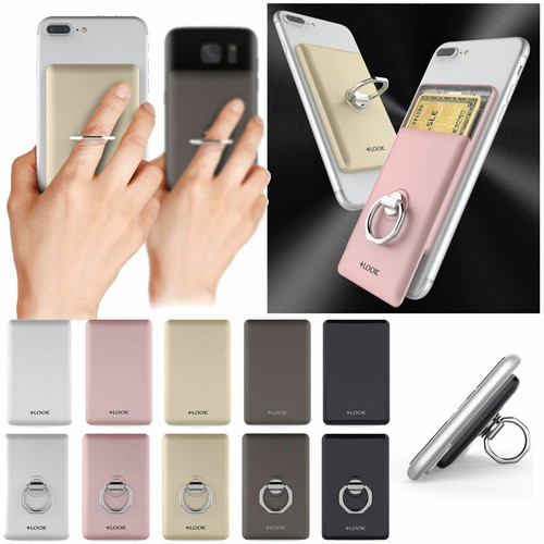 Bague et support de carte pour smartphone et appareil / bague de doigt / Samsung LG iPhone - Photo 1 sur 17