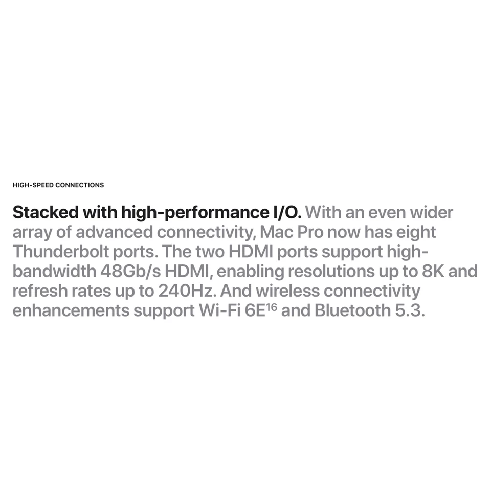 Mac Pro Apple M2 Ultra 24-core CPU 76-core GPU 192GB Ram 8TB SSD NEW - Image 3 of 4