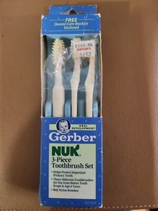 Vintage Gerber Nuk Toothbrush Set
