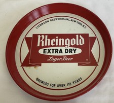 Vintage 1971 Reingold Extra Dry Beer Red And White Metal Beer Try 12 X 12 X 1