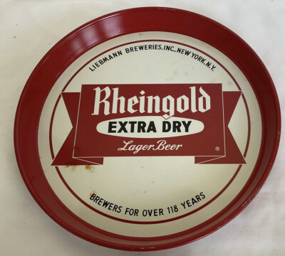 Vintage 1971 Reingold Extra Dry Beer Red And White Metal Beer Try 12 X 12 X 1