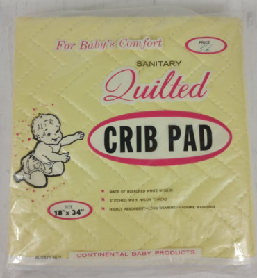 Vintage Continental Baby Products Sanitary Quilted Crib Pad 18x34