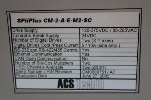 ACS TECH80 SPIIPLUS CM-2-SC CM-2-A-E-M2-SC, 1Pcs, Free Expedited Shipping - Picture 11 of 11