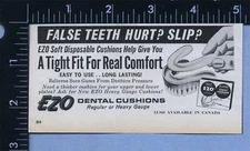 Original Magazine Print Ad  from year 1963 EZO Dental Cushions
