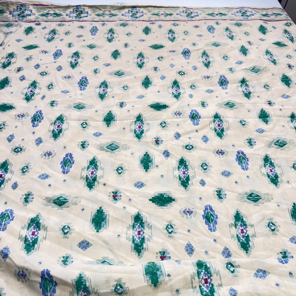 Sábana plana vintage verde rey suroeste mezcla azteca y2k años 90 80 Foto 2 de 4