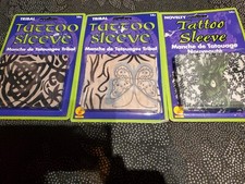 2 Tribal and 1 Novelty Tattoo Sleeve Arm Cover.