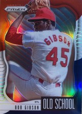 2021 Prizm Bob Gibson Red White Blue Parallel Old School Insert Cardinals #OS-3