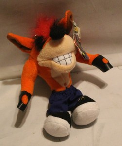 1998 ReSaurus Crash Bandicoot Plush - Key Chain Beanbag Stuffed Doll Toy 8
