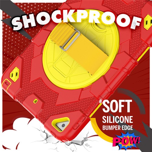 For iPad 11/10/9/8/7th Gen Pro Air Rugged Stand Hard Case Shockproof Cover Strap - Picture 23 of 83