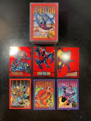 1993 Marvel Skybox X-Men Series 2 ensemble de base complet + 6 cartes de sous-ensemble Chase - Photo 1/5