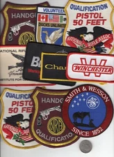10 X MISC. NRA SMITH & WESSON ECT. SHOTGUN PIST0L GUNS PATCHES - MICHIGAN DEER