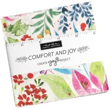 Comfort and Joy Moda Charm Pack 42 100% Cotton 5" Precut Fabric Squares