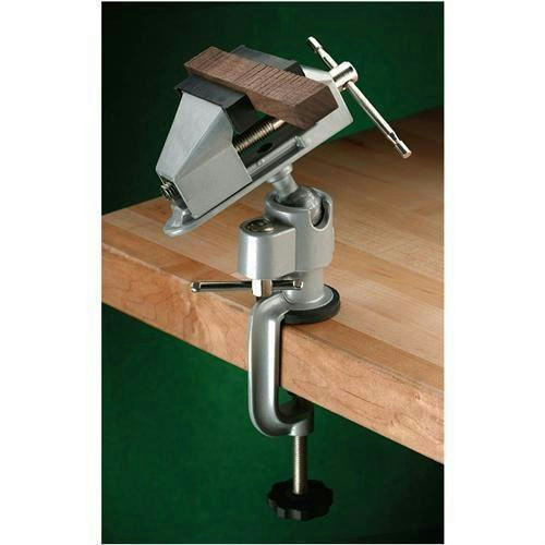 Handy 3-1/8" Articulating Swivel Vise + Pipe Clamp on Clamping Base D3557 New - Picture 1 of 5