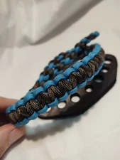 Neon turquoise teal and camo  Bling Sling, Archery bow wrist strap Free Ship 