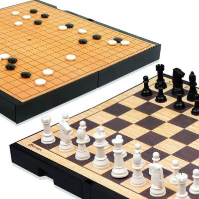 Myungin Go & Chess Board / Portable Magnetic Both Sides Baduk & Chess Game