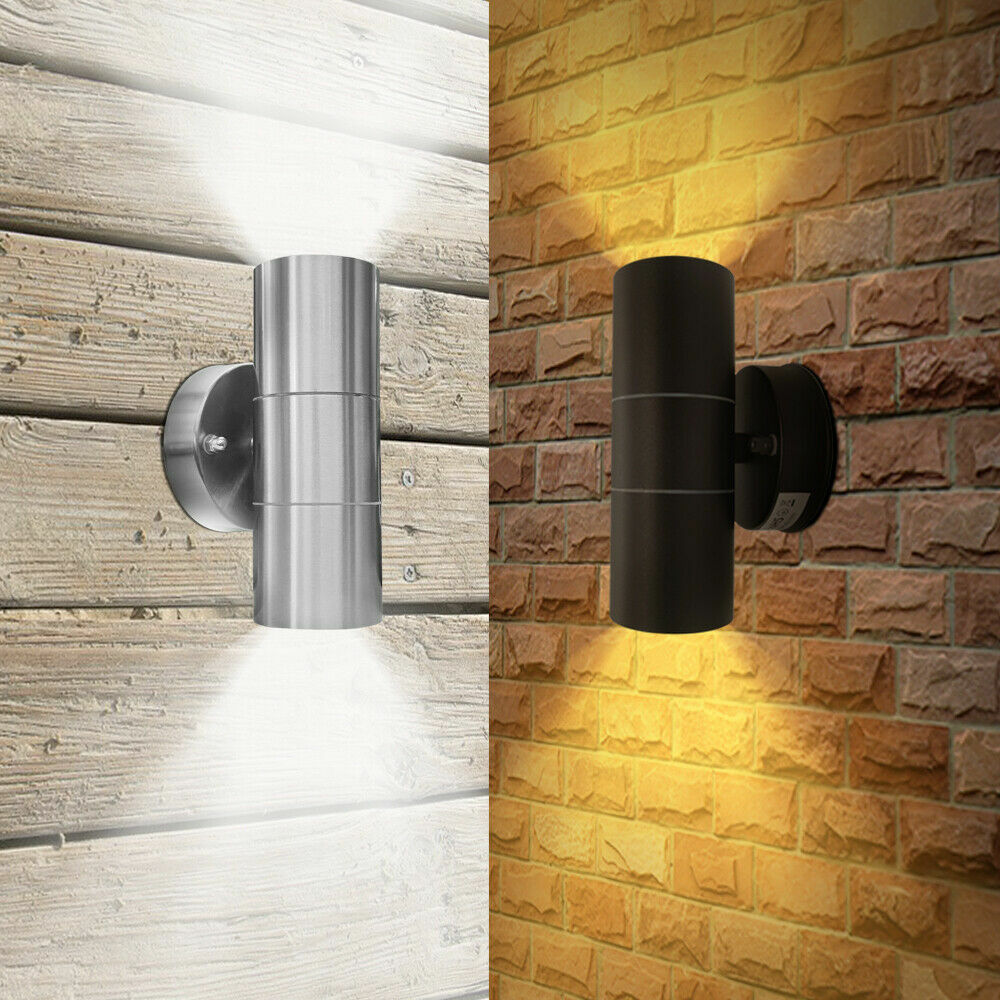 Up Down Led Wall Light PIR Sensor 5W GU10 Outdoor Garden Wall Lights ...