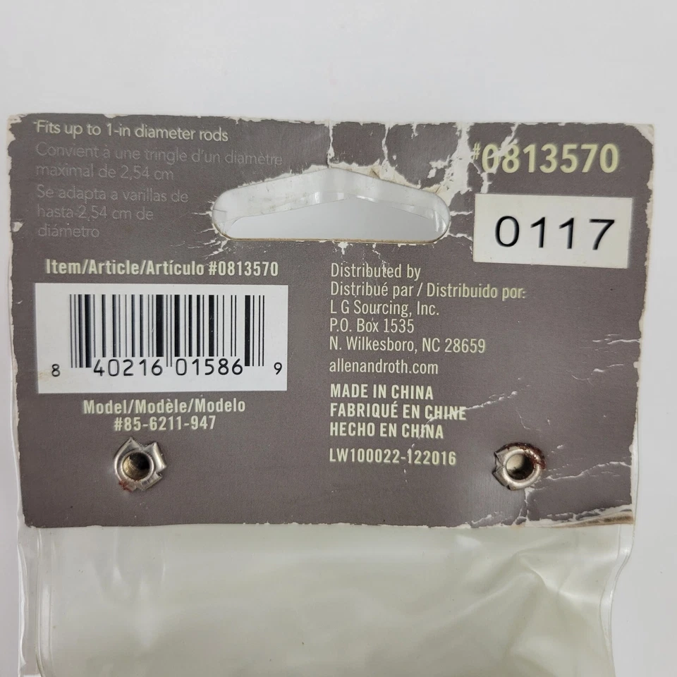"Conector de esquina Allen + Roth, níquel cepillado con aceite, #0813570, se adapta a varilla de hasta 1""" Foto 3 de 3