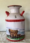 Vintage Nesco Painted Cream Can Conestoga Wagon G. Tiede Artist Warsaw NY 1969 — photo 1
