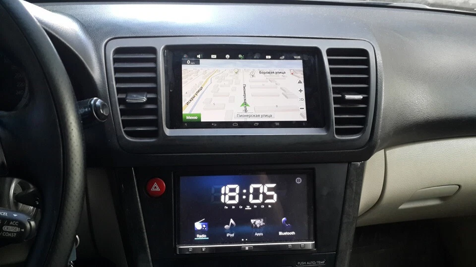 Marco bisel consola central para Subaru Legacy Outback BL 2003-2008 pestaña navegación OEM 2 Foto 3 de 4