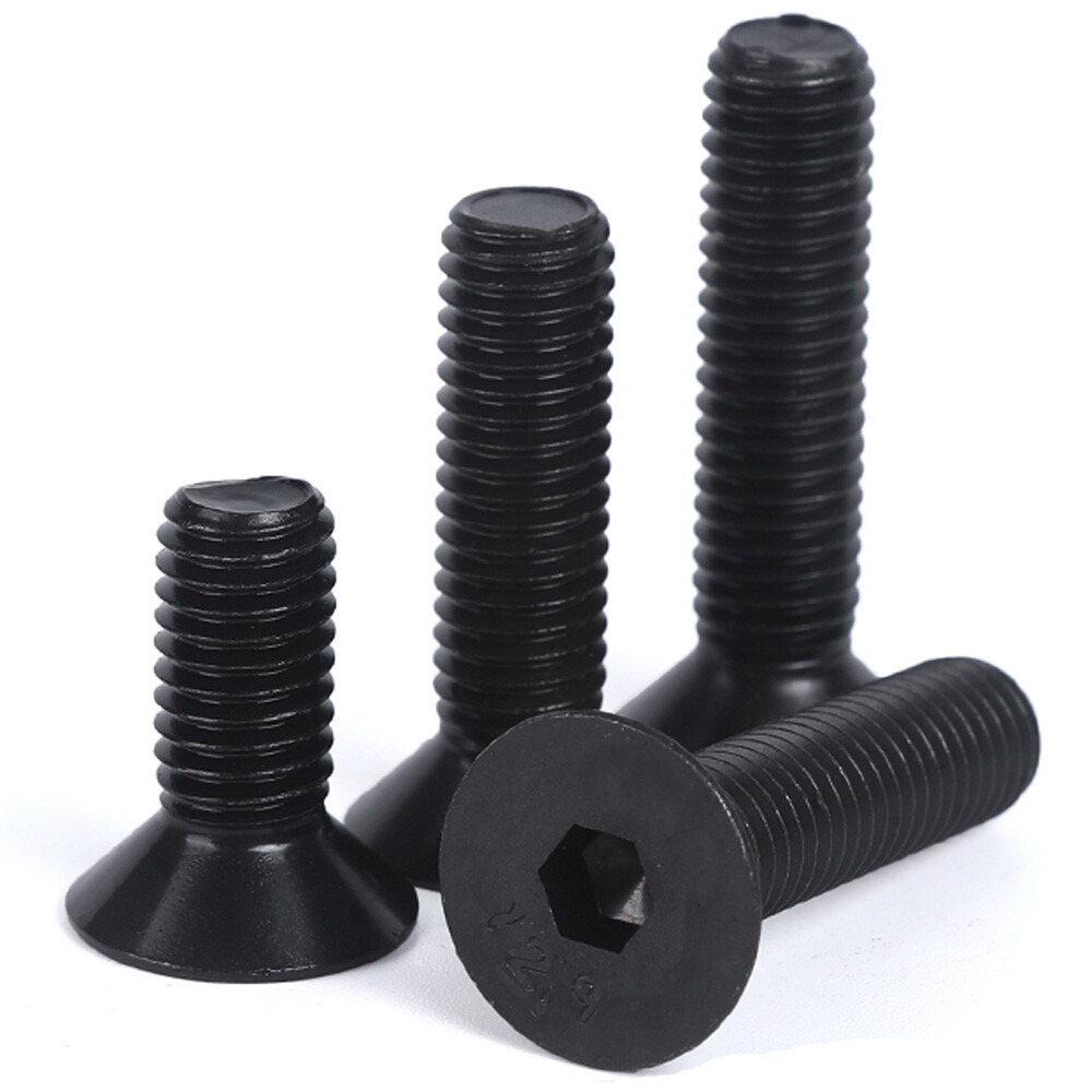 M6 M8 M10 Black Grade 12.9 Flat Head Countersunk Hex Socket