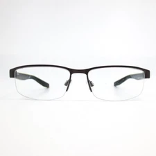 Nike Eyeglasses Frames 8138 071 Gunmetal Matte Smoke Gray Half Rim 56-16-140