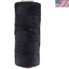 Black Tarred Twine Bank Line - 250 LB Strength, 500 Feet for Crafting More