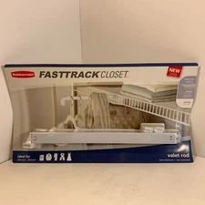 Rubbermaid Fastttrack Closet Valet Rod 1954964  21.5" x 2.1" x 0.9" New