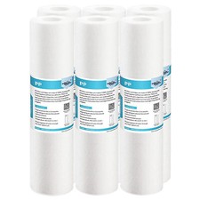 6 Pack 25 Micron 10"x2.5" Sediment Water Filter Melt-Blown Cartridge Whole House