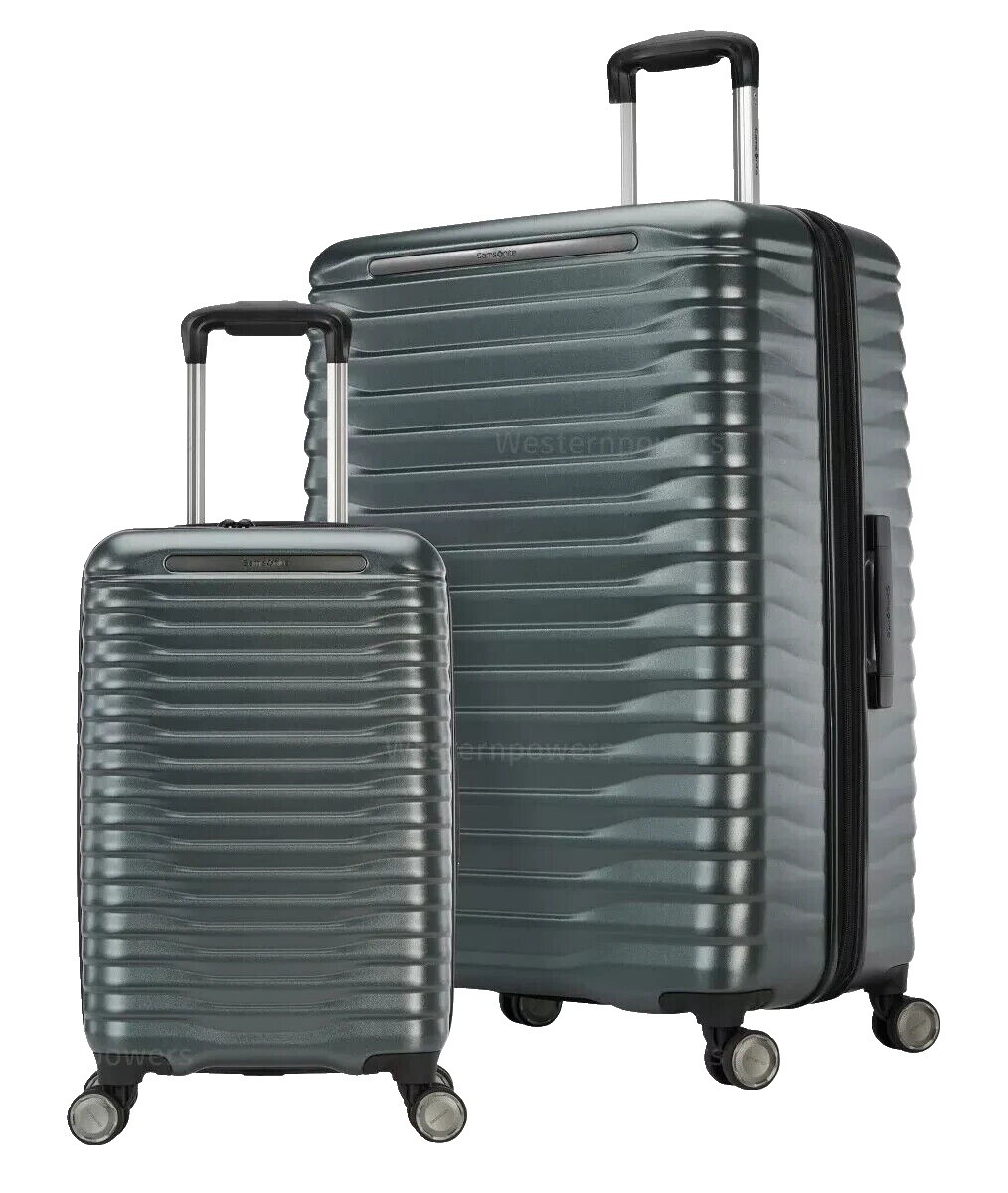 Juego de equipaje rígido Samsonite Element XLT 27" y 20" con ruedas 360 - VERDE OSCURO