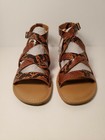 NEW Women's Directions Orange Greeway Strappy Ankle Sandals Animal Print — photo 4