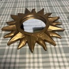 VINTAGE Mid-Century DEKNUDT BELGIUM 1970’s Sunburst Gold Resin Mirror — photo 2