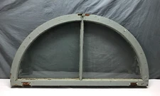 Industrial Arch Window Sash Half Round Top 26X49 2 Lite Transom VTG Old 302-24B