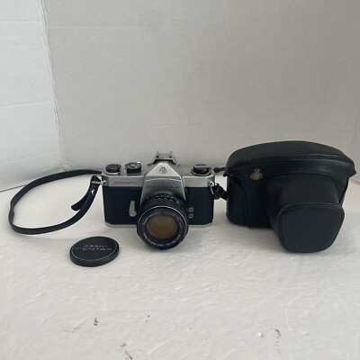 Asahi Pentax Spotmatic 35mm Film Camera W/ 50mm 1.4 Super-Takumar Lens & Case