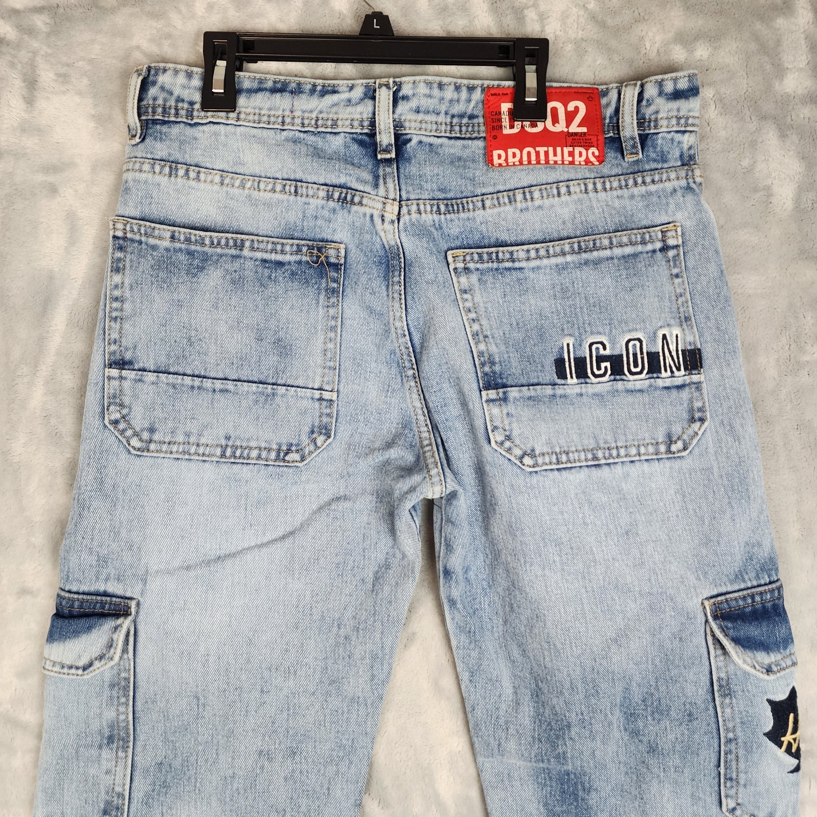 Dsquared2 x Tim Hortons Canada Patch Denim Cargo Icon Jeans Mens Size 32 X 28 image 5