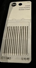 Dritz Crewel Hand Needles, Size 2, 12 pc. #56C-2 Sewing & Embroidery Needles