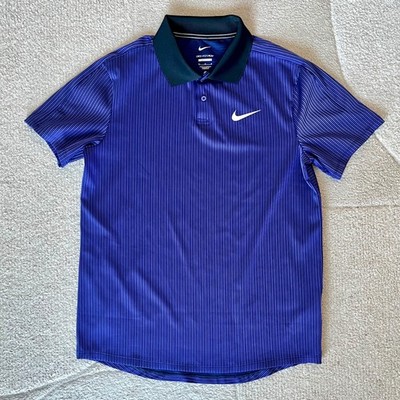Nike Court French Open 2021 Tennis Polo Shirt Dark Purple Dust Size M