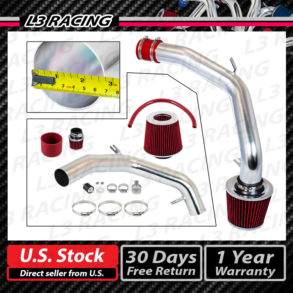 RED COLD INDUCTION AIR INTAKE KIT+DRY FILTER VW 99-05 Golf Jetta MK4 1.8T 2.0L