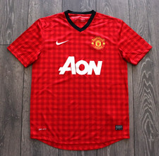 AUTHENTIC NIKE MANCHESTER UNITED 2012/13 HOME KIT FOOTBALL SHIRT MENS MEDIUM RED