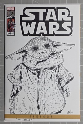 Marvel STAR WARS Legends #108 80 Year Variant Edition Grogu Sketch Cover Comic