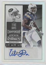 2015 Contenders Rookie Championship Ticket 49/99 Titus Davis (Base) Auto 0v1