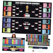 3PCS Latest Team 2026 World Soccer Championship Bracket Poster Set, 40 x 26