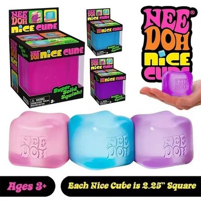Nee Doh Nice Cube - Super Solid Squish - Brand New/Factory Sealed - 3 Colors!